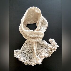 Knitted Lace Scarf/Jabot